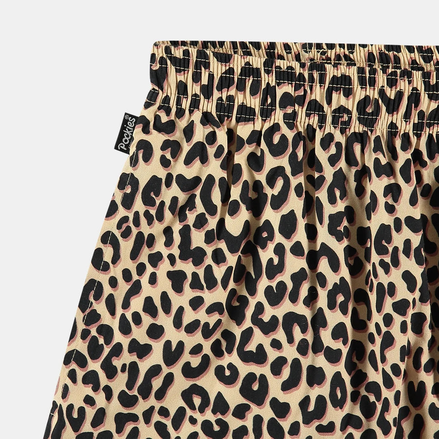 Boxer Pockies Leopard imprimé léopard beige, vue de détail
