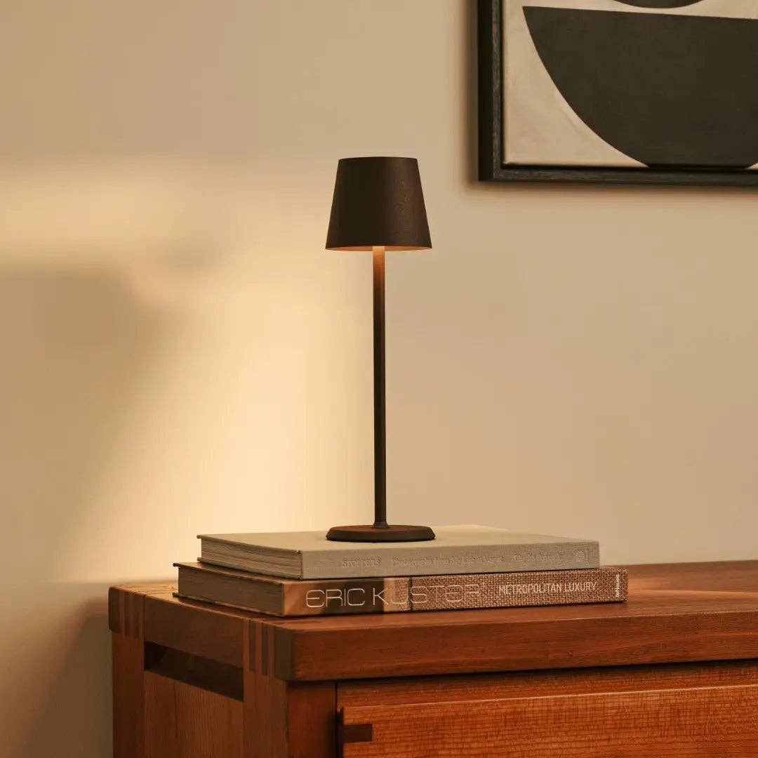 Lampe sans fil Jasper brun moka Tavellio, vue de détail