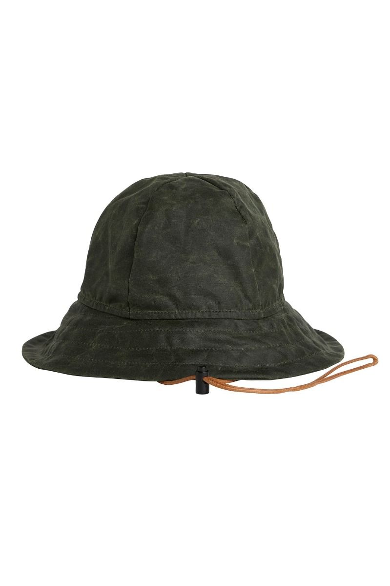 Bob homme Manifattura Ceccarelli Fisherman coton paraffiné vert foncé, vue principale
