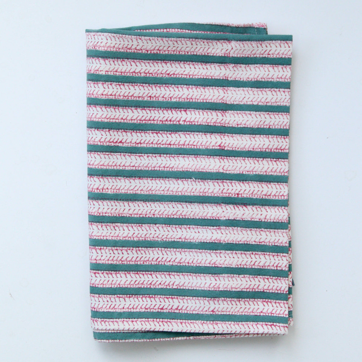 Torchon de cuisine Rozablue Funkystripes fraises rose et bleu, vue d'ensemble