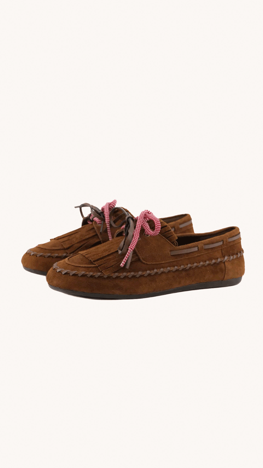TORAL - Mocassins Femme Brielle Camel à Franges