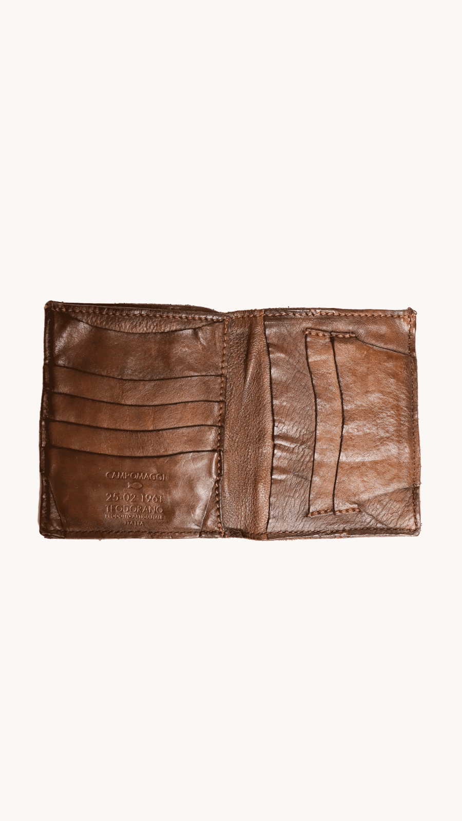 CAMPOMAGGI - Portefeuille en cuir military