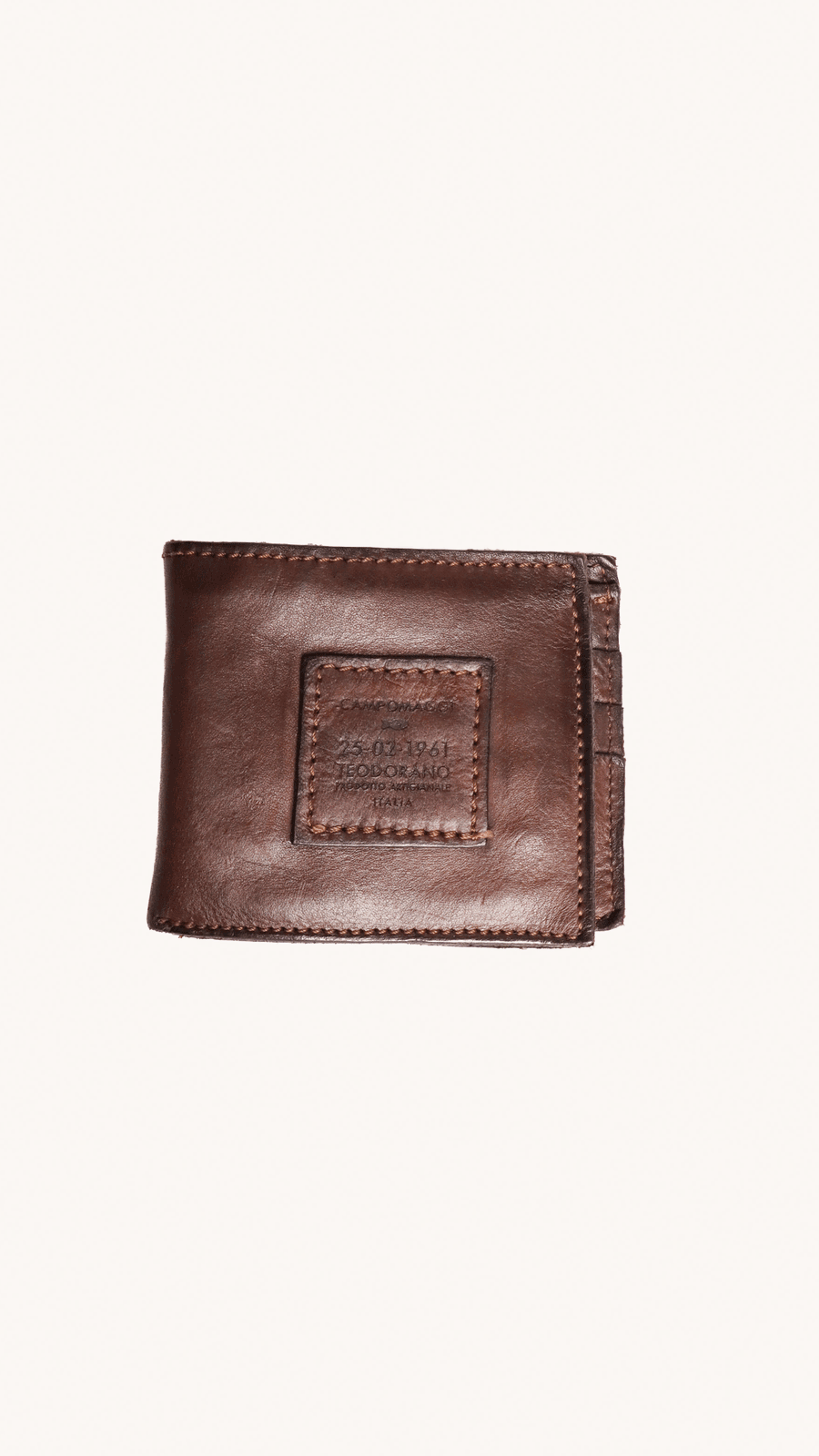CAMPOMAGGI - Portfeuille homme en cuir marron