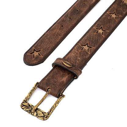 MEXICANA - Ceinture Star Brass Brown