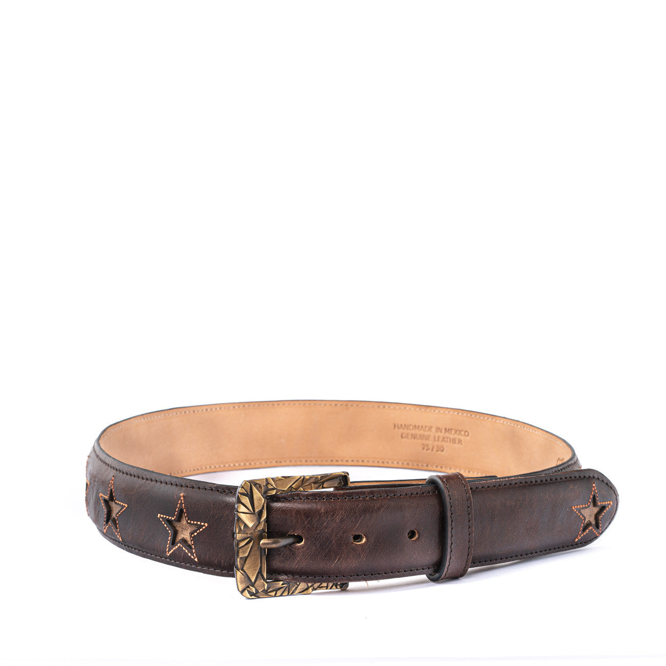 MEXICANA - Ceinture Star Brass Brown
