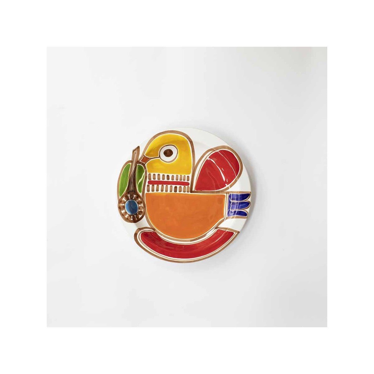 Assiette ronde Strombolicchio Ceramiche De Simone multicolore, vue principale