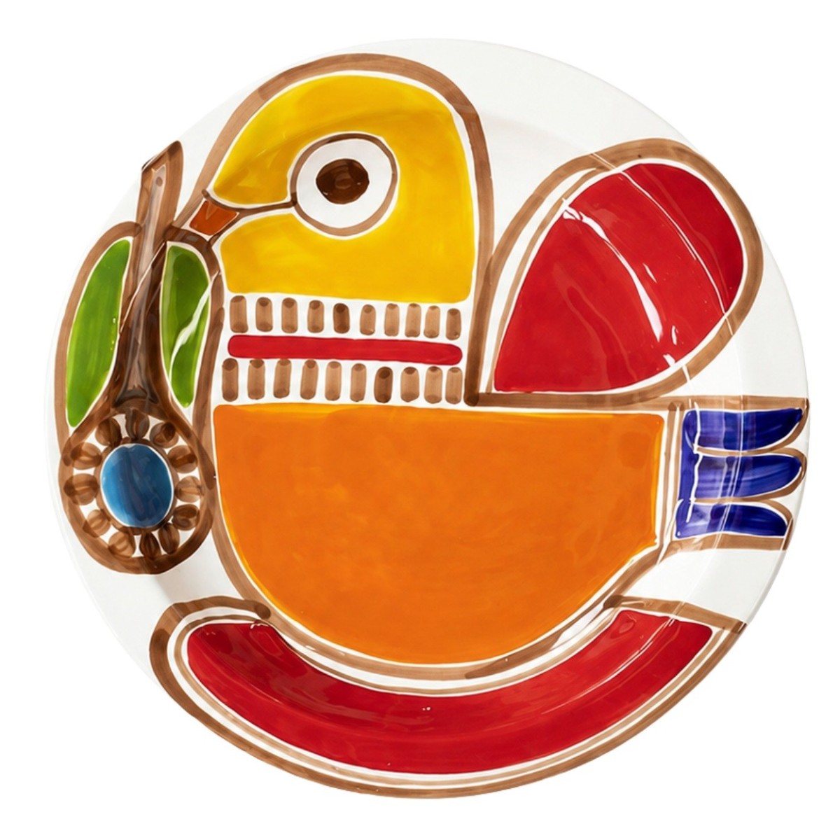 Assiette ronde Strombolicchio Ceramiche De Simone multicolore, quatrième vue