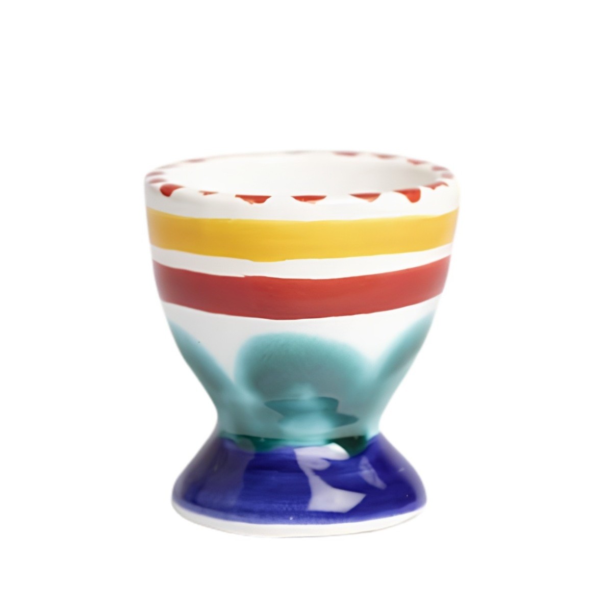 Coquetier Alicudi Ceramiche De Simone multicolore peint à la main, vue principale