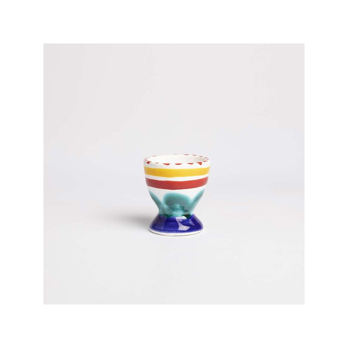 Coquetier Alicudi Ceramiche De Simone multicolore peint à la main, deuxième vue