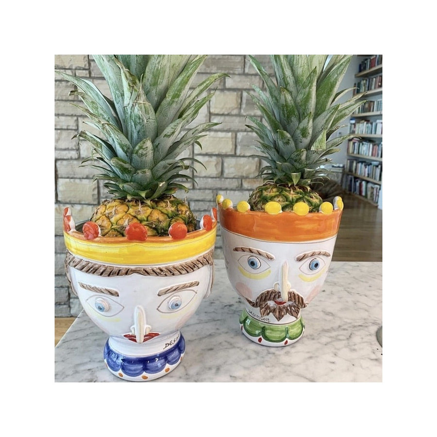 Vase tête de Paladino Ceramiche De Simone multicolore, deuxième vue
