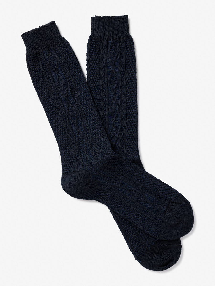 ROYALTIES - Chaussettes Aran Navy