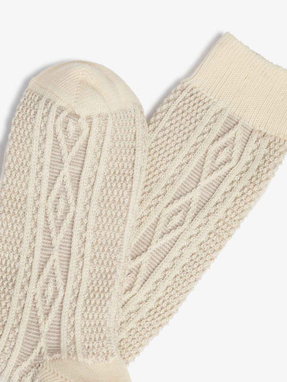 ROYALTIES - Natural Aran Socks