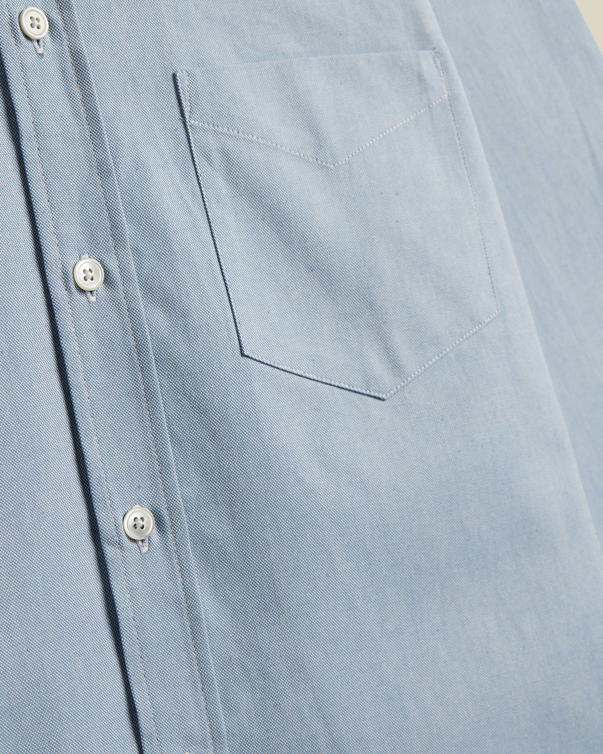 Poche poitrine de la chemise homme Montebelo bleue en coton