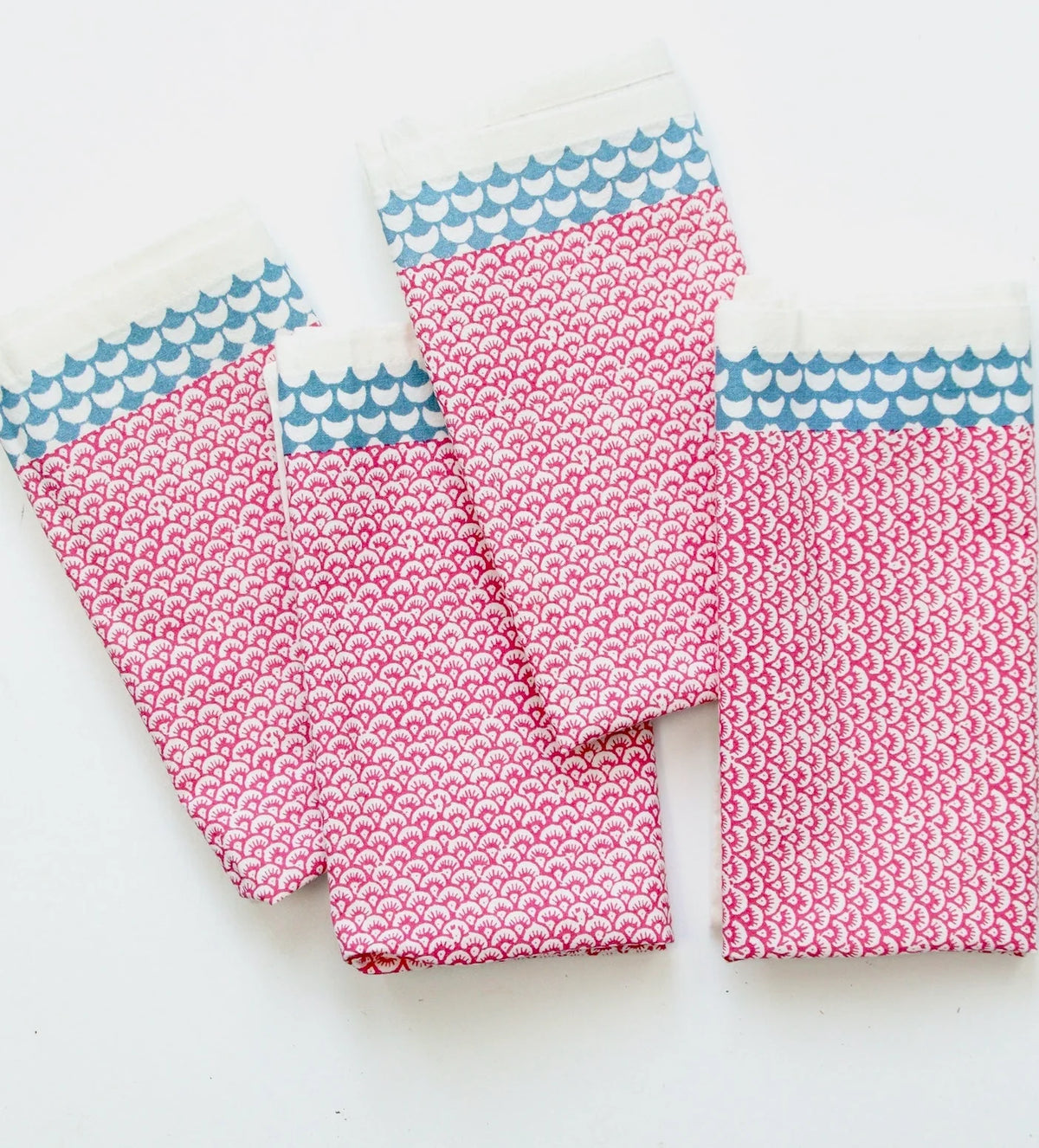 Serviette de table Rozablue Chi Chi rose imprimée main, vue principale