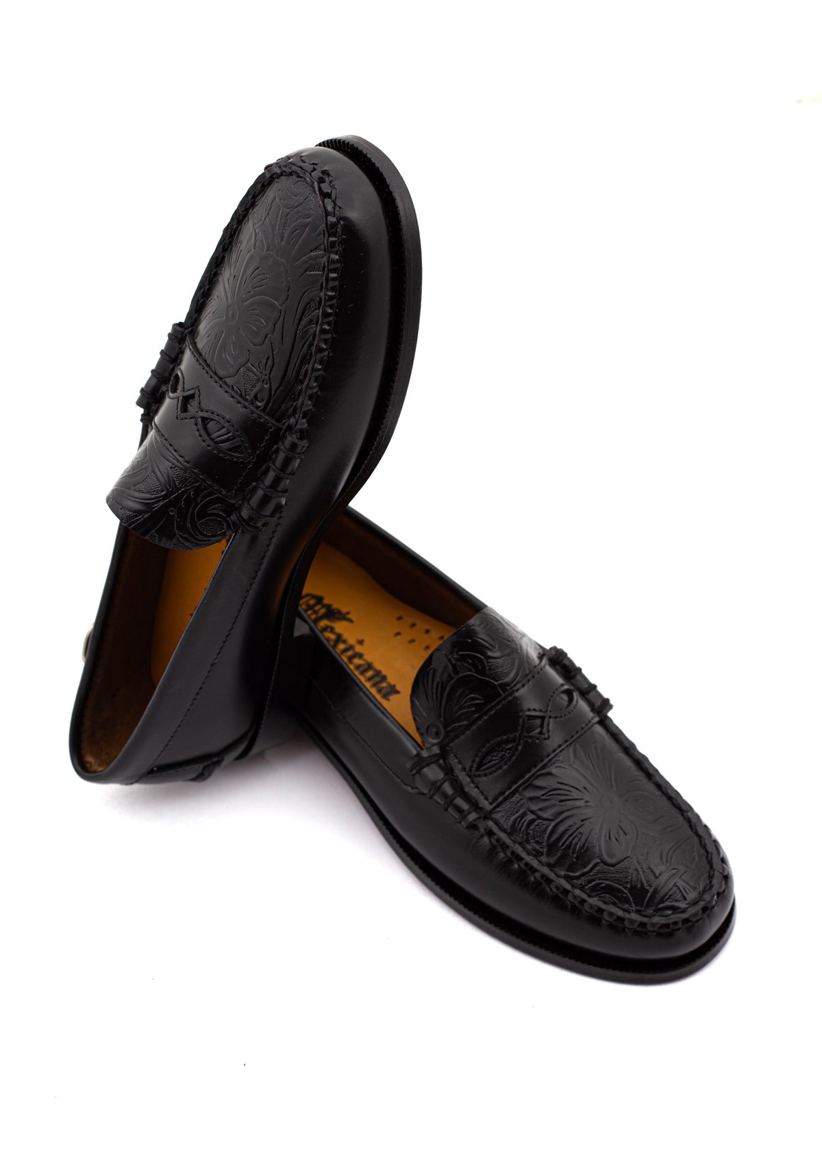 Mocassins femme Mexicana Cincelado coloris noir, troisième vue