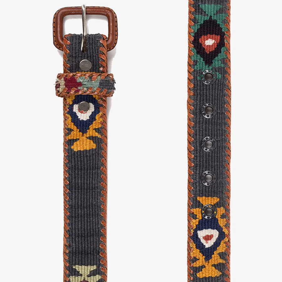 Ceinture tissée unisexe La Mansa Gris Foncé, deuxième vue