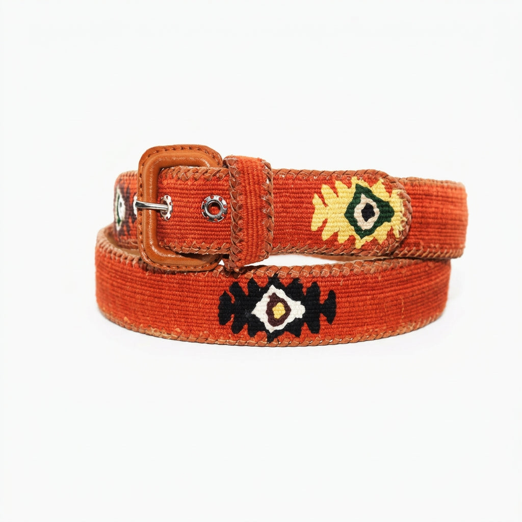 Ceinture tissée unisexe La Mansa Terracotta, vue principale