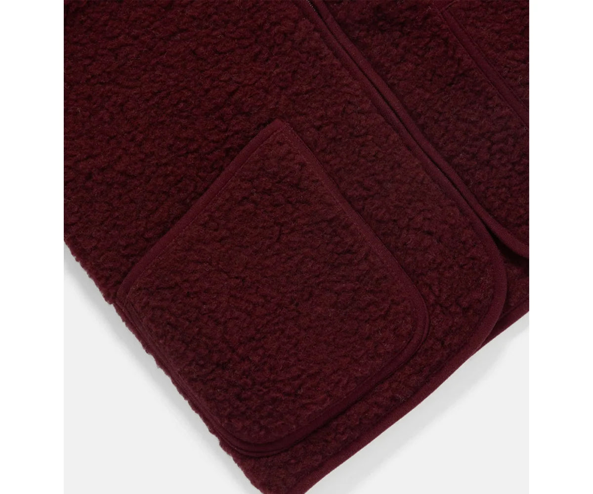Veste sans manches Pepitko Coldbreaker laine bouclée Cherry Liqueur, troisième vue