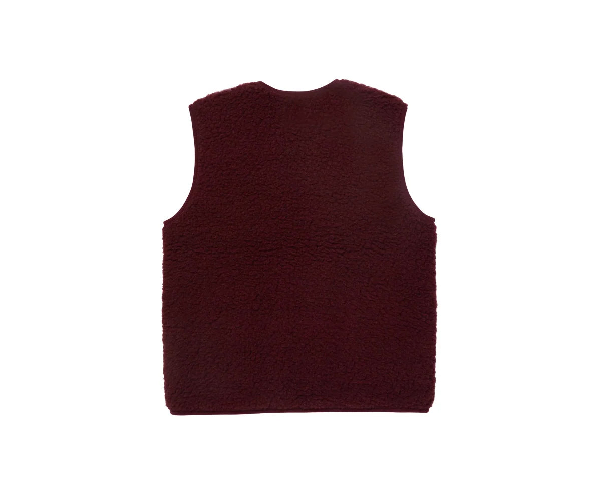 Veste sans manches Pepitko Coldbreaker laine bouclée Cherry Liqueur, cinquième vue