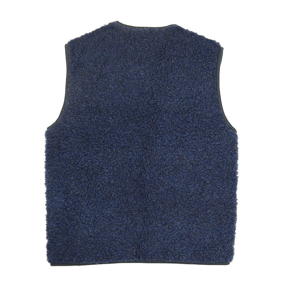 Veste sans manches Pepitko Coldbreaker en laine bouclée dark blue, deuxième vue