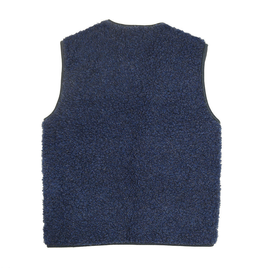 Veste sans manches Pepitko Coldbreaker en laine bouclée dark blue, deuxième vue
