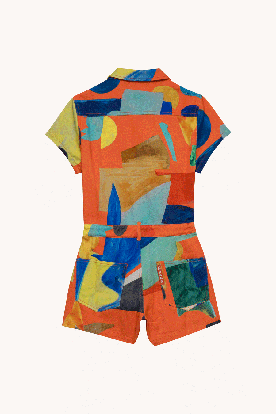 G.KERO - WOMEN'S MULTICOLORED GEOMETRIC PRINT PLAYSUIT
