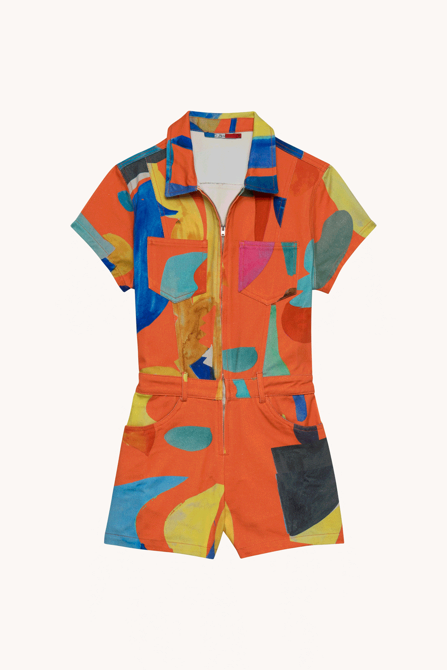 G.KERO - WOMEN'S MULTICOLORED GEOMETRIC PRINT PLAYSUIT