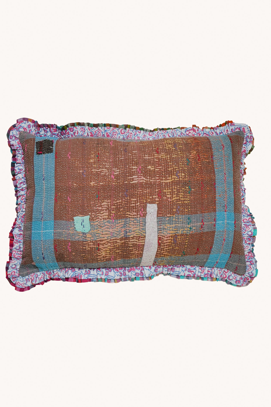L'ÎLE BLEUE - Housse de Coussin Kantha 1