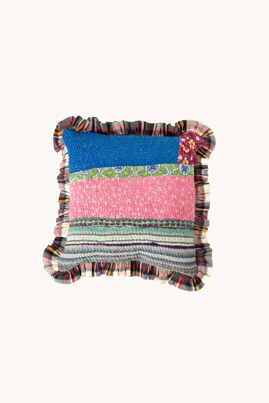 L'ÎLE BLEUE - KANTHA CUSHION 20 (40X40)