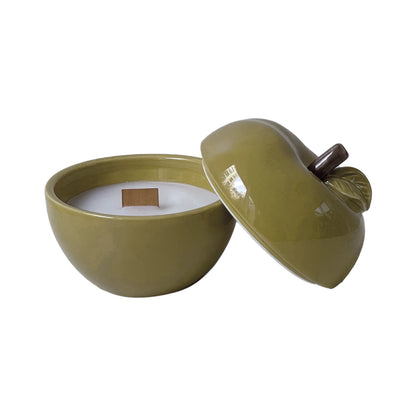 OPJECT PARIS - BOUGIE POMME GLOW KAKI VANILLE