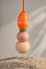 DÉRIVE - LAMPE TOTEM 3 FLOTTEURS - ORANGE/ROUGE/BLANC
