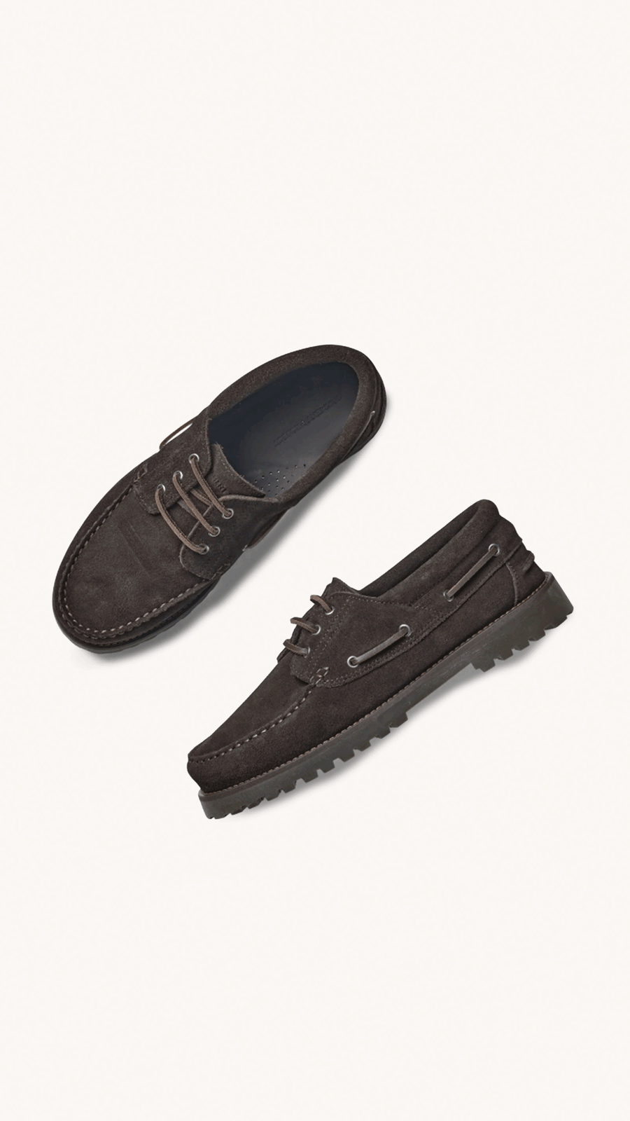 Garment Project - Chaussures Bateau Homme Suède Marron