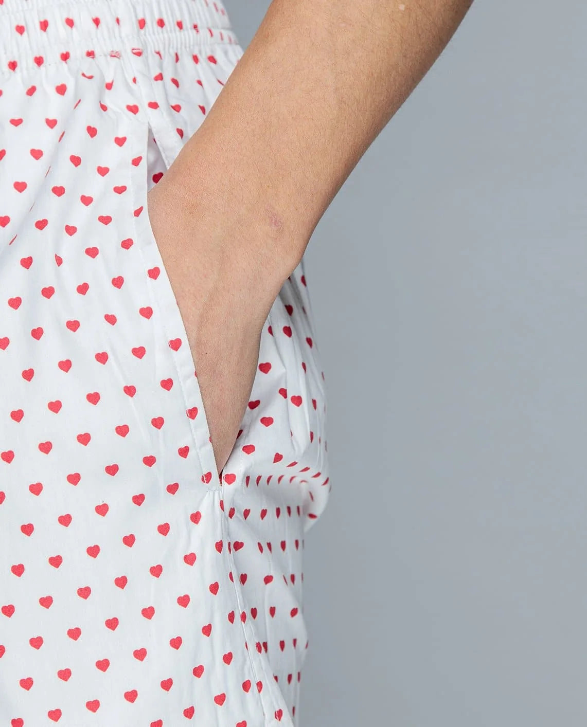 Boxer Pockies Dirty Love rouge en coton bio, vue complémentaire