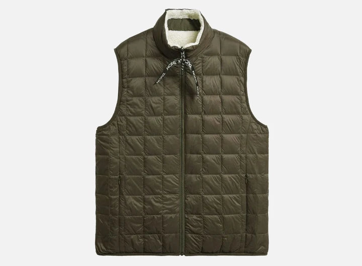 TAION - Reversible Down Vest Olive Cream