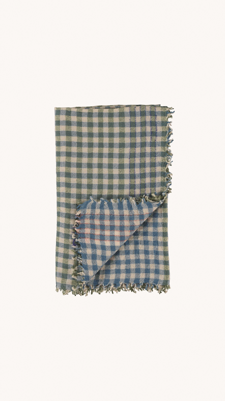 SISTERS DEPARTMENT - Foulard à Carreaux Vert et Bleu