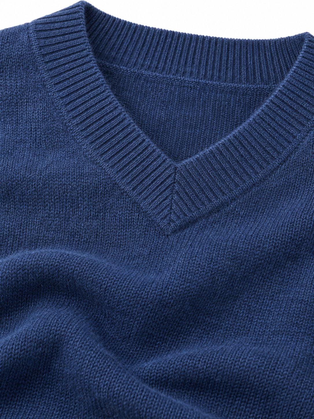 Pull col V homme Esthème en cachemire ink chiné, troisième vue