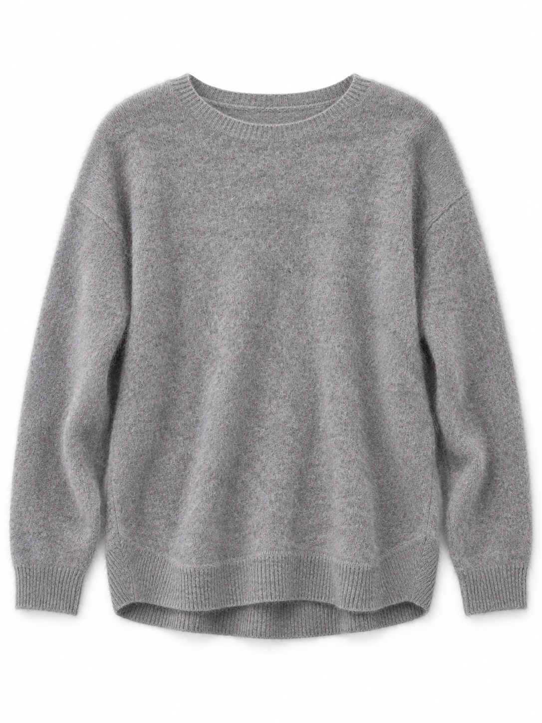 Pull ras de cou femme Esthème raccoon coloris hibou, vue principale