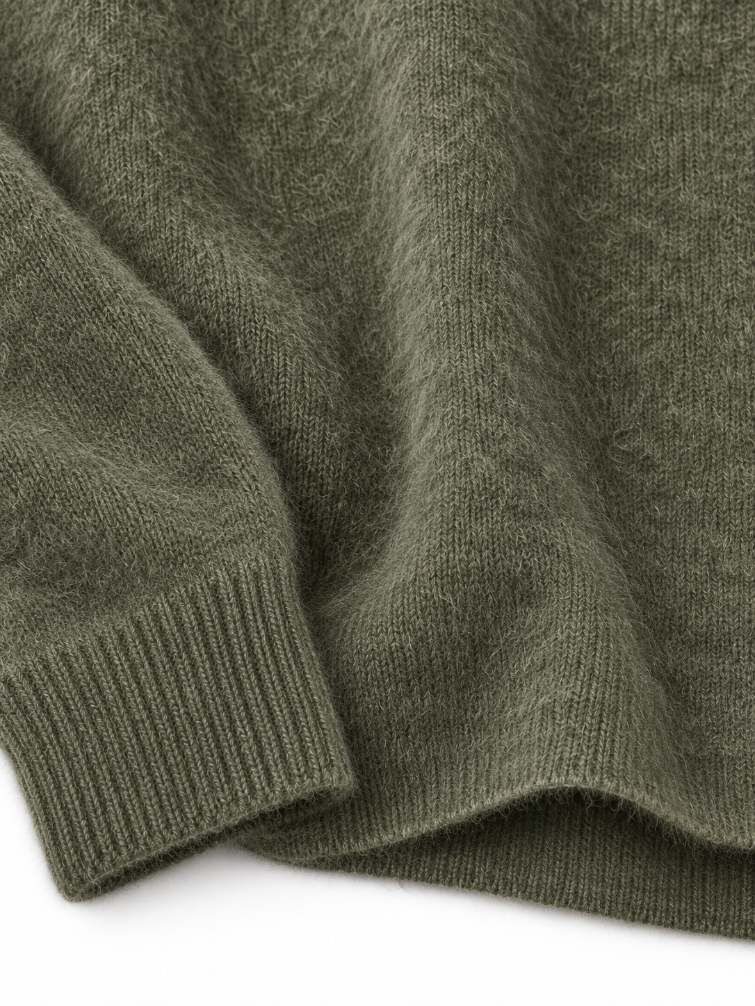 Pull ras de cou femme Esthème raccoon coloris végétal, troisième vue