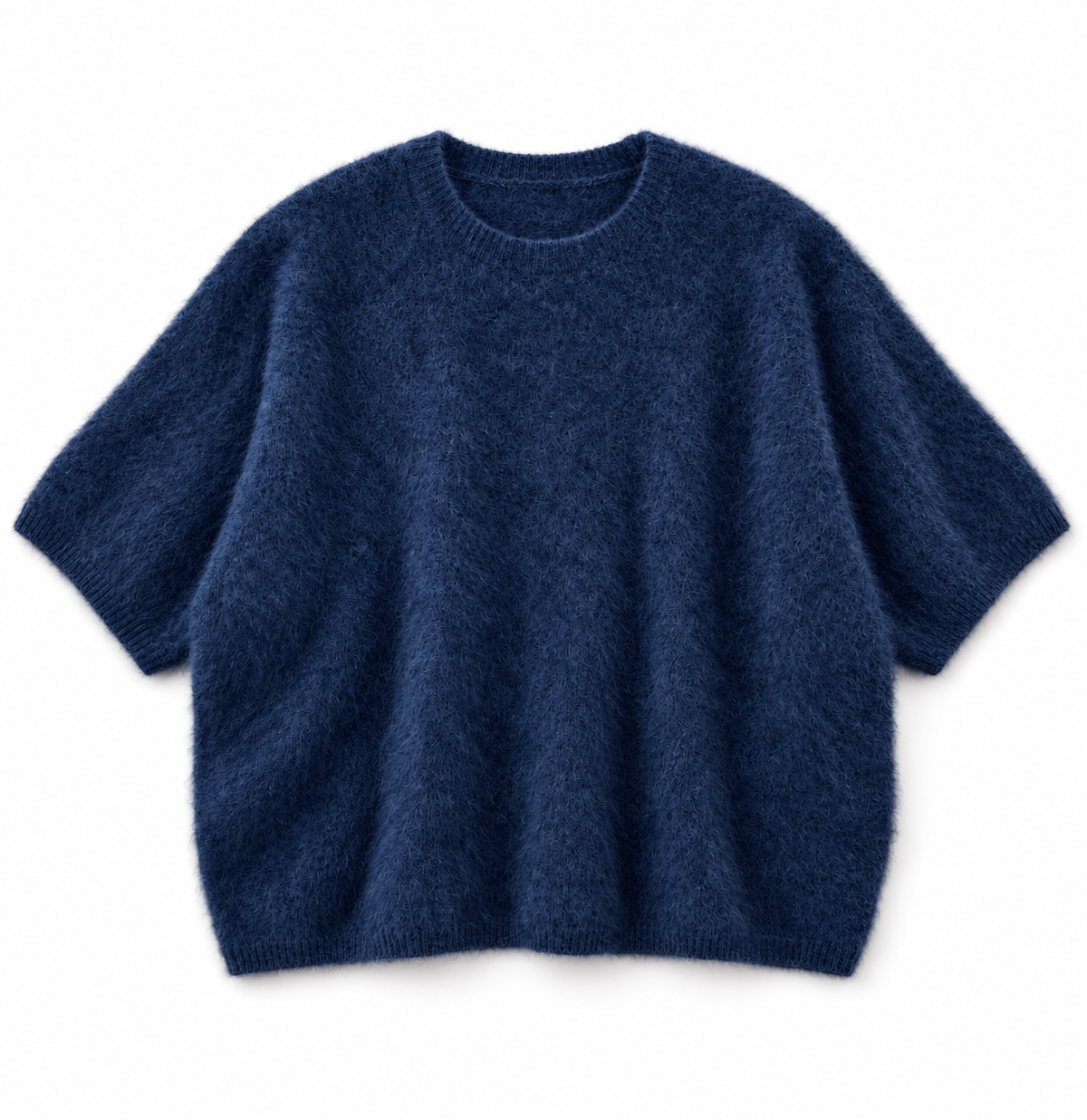 Pull ras de cou manches courtes Esthème coloris nuit, vue principale