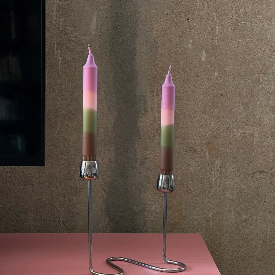 HEYLENOCHKA BERLIN - BOUGIES DIP DYE ROSE, VIOLET, VERT ET MARRON