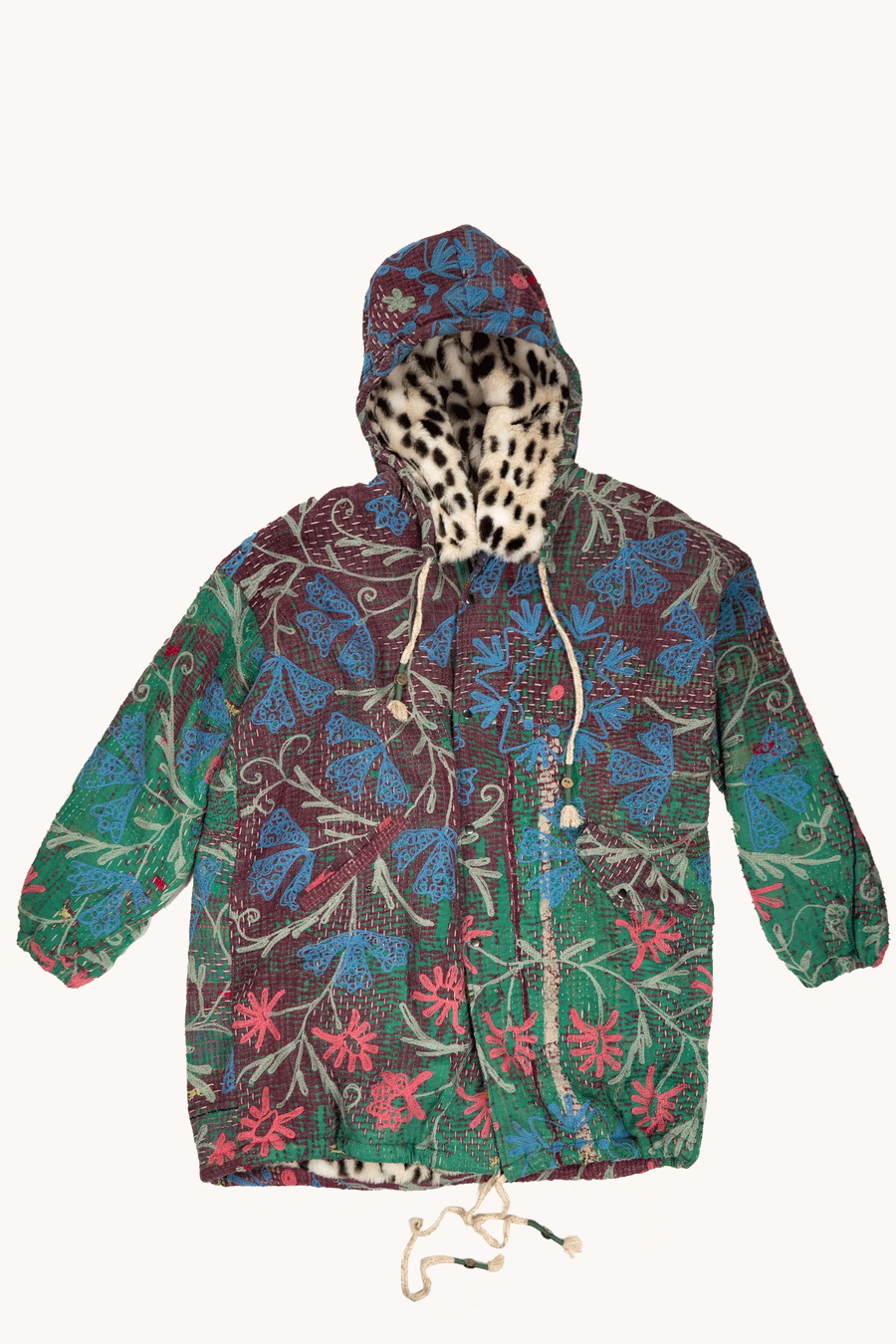 L’ÎLE BLEUE - MANTEAU LONG FOURRÉ MEENU SUZANI VIOLET