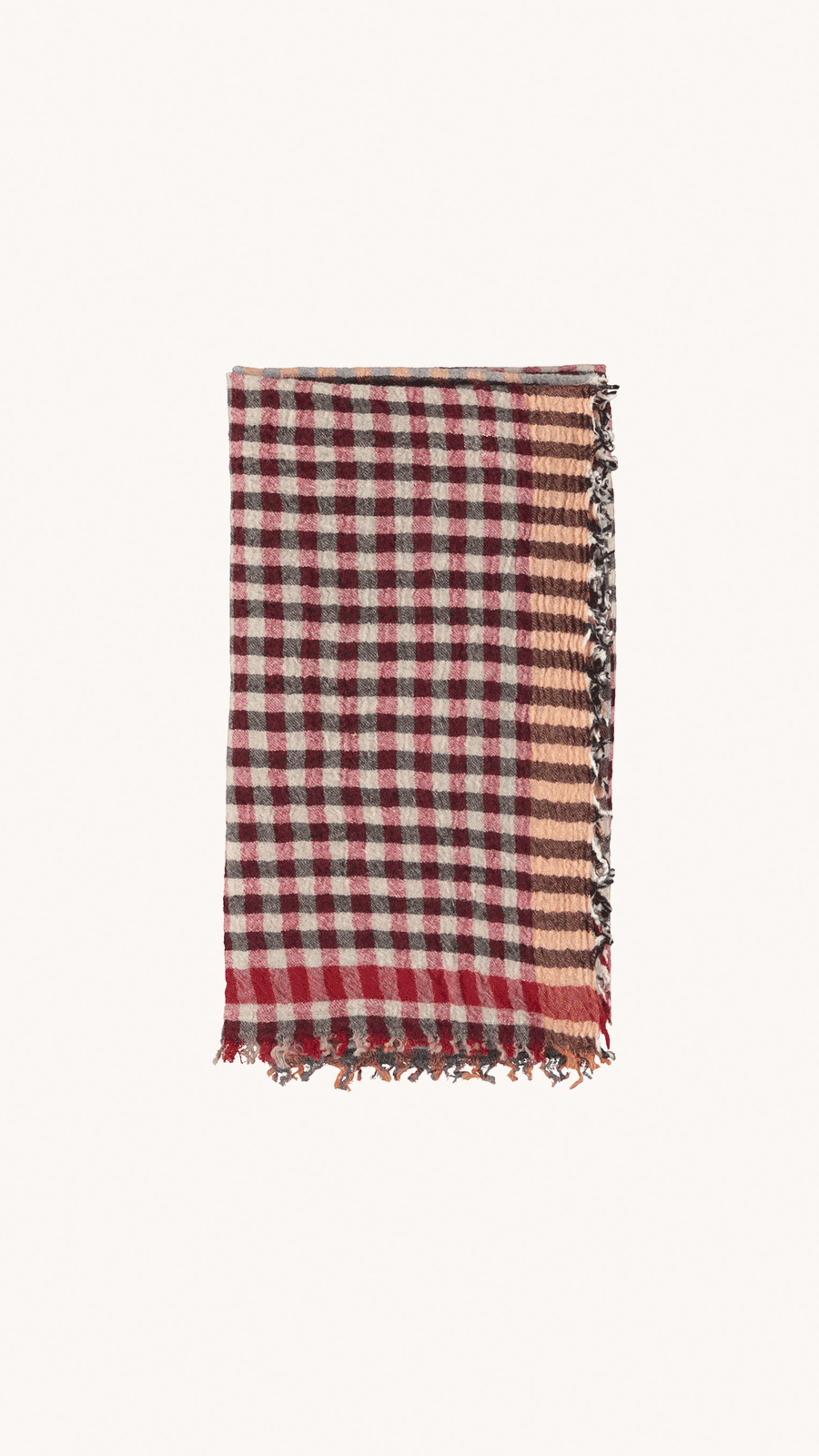 SISTERS DEPARTMENT - Foulard à Carreaux Rouge et Noir