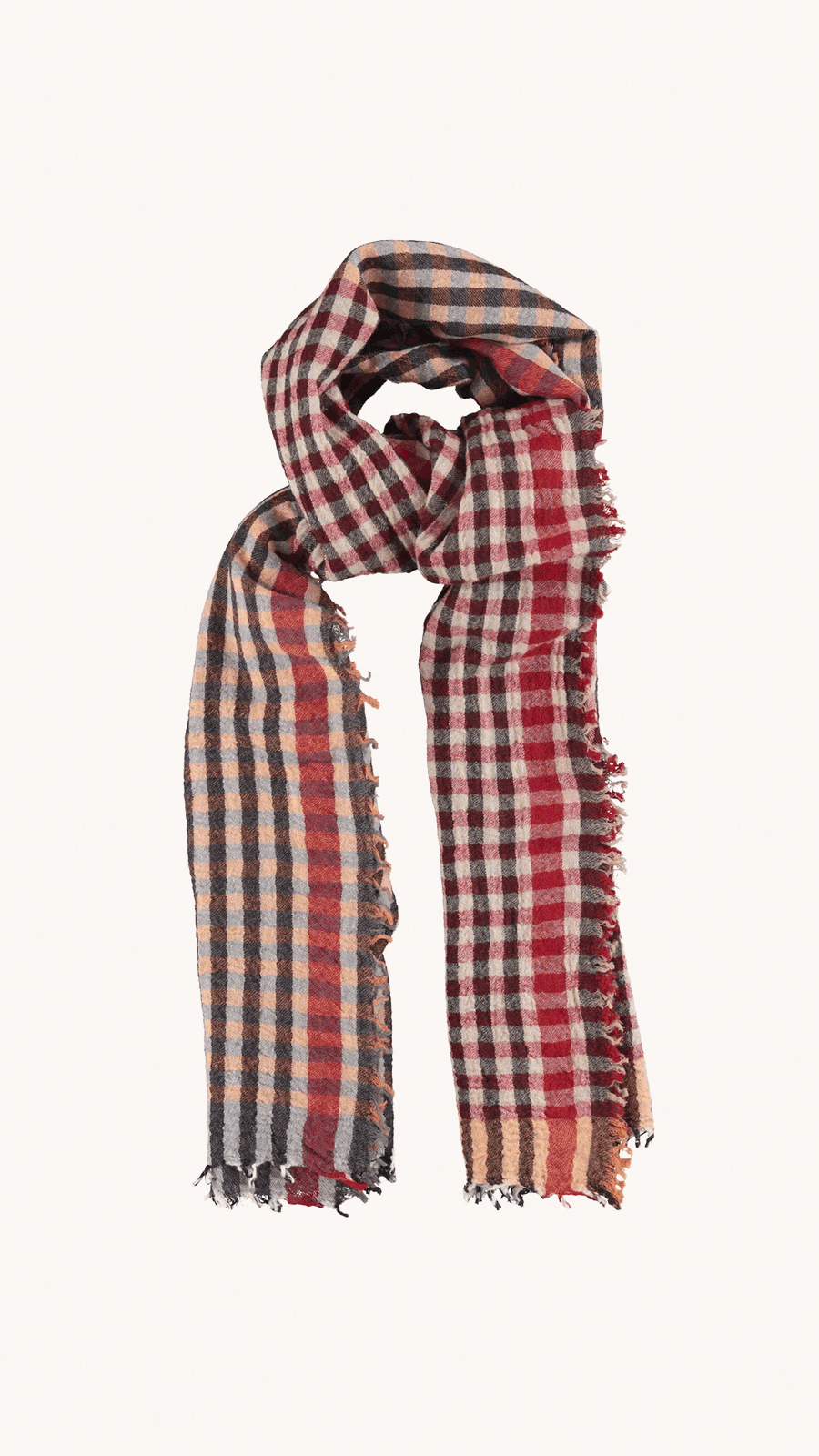 SISTERS DEPARTMENT - Foulard à Carreaux Rouge et Noir