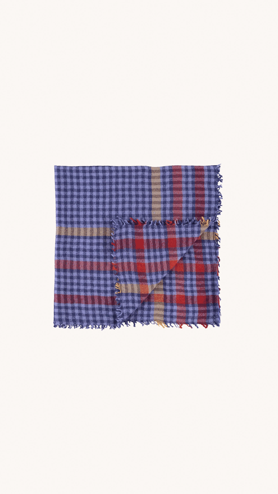 SISTERS DEPARTMENT - Foulard à Carreaux Violet et Rouge