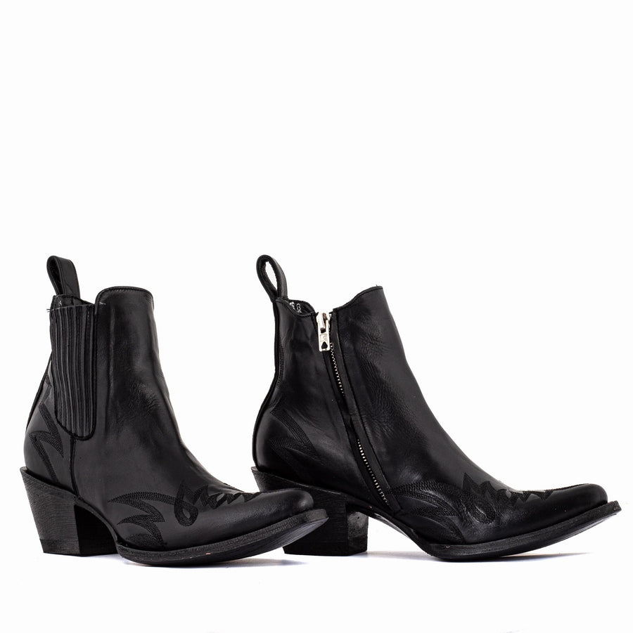 MEXICANA - FURRY BOOTS COWHIDE BLACK