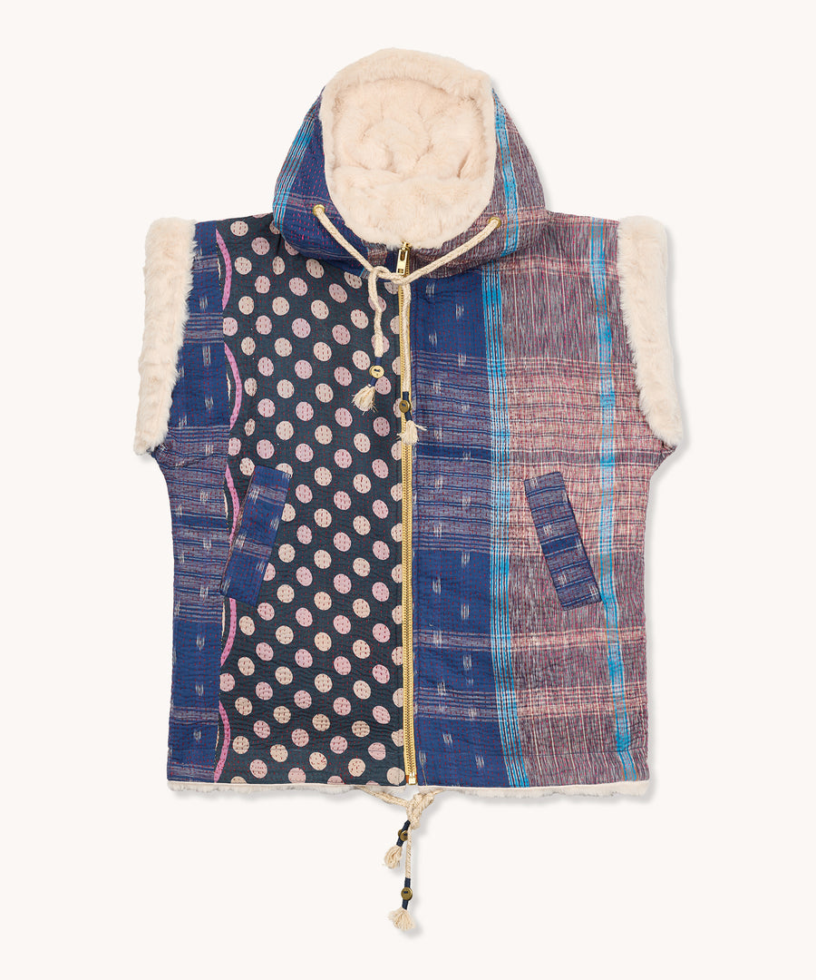 THE BLUE ISLAND - SLEEVELESS HOODIE