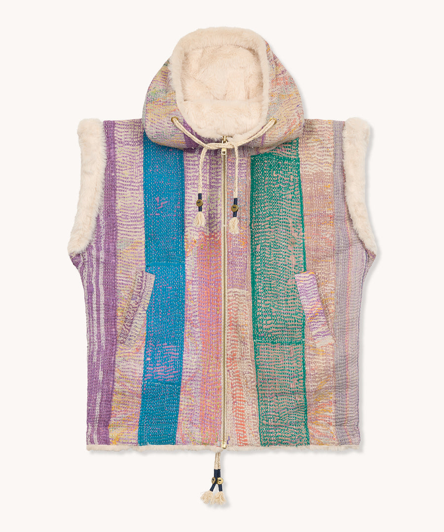 THE BLUE ISLAND - SLEEVELESS HOODIE