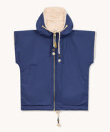 L’ÎLE BLEUE - BLUE SLEEVE-FREE HOODIE