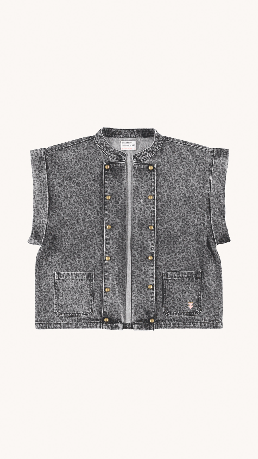 SISTERS DEPARTMENT - Gilet Sans Manches Léopard Gris