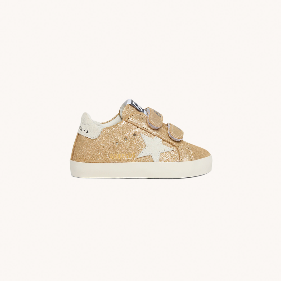 GOLDEN GOOSE - Baby School platinium et white